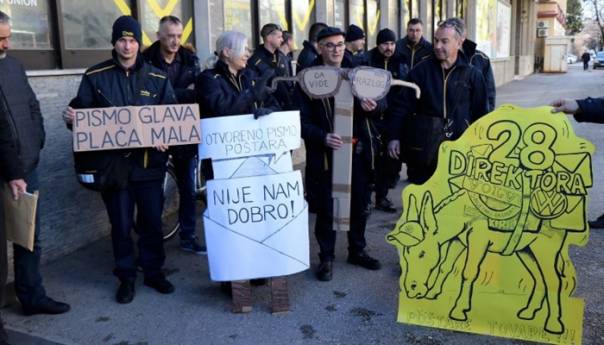 Nezavisni sindikat djelatnika HP-a Mostar održao jednosatni štrajk upozorenja