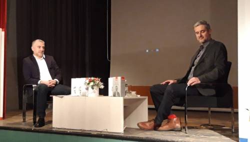 Nino Raspudić u Širokom Brijegu predstavio knjigu 'Kratki espresso'