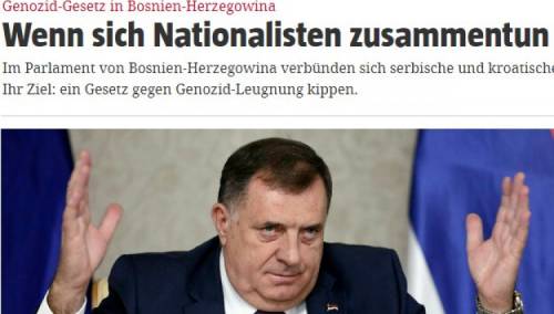 Njemački list: Srpski i hrvatski nacionalisti zajedno protiv Inzkovog zakona