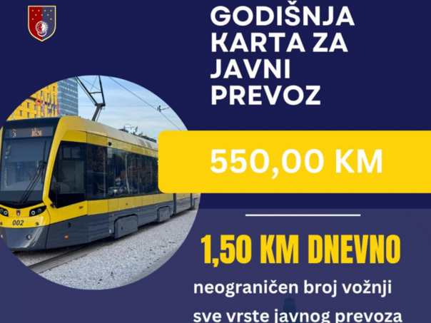 Nova godišnja karta za javni prevoz u prodaji od petka, jeftinija za 216 KM