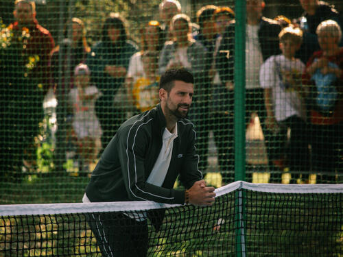 Novak Đoković stiže na utakmicu u Zenicu