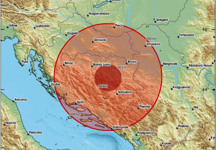 Novi detalji: Jak zemljotres u BiH, osjetio se i u Hrvatskoj