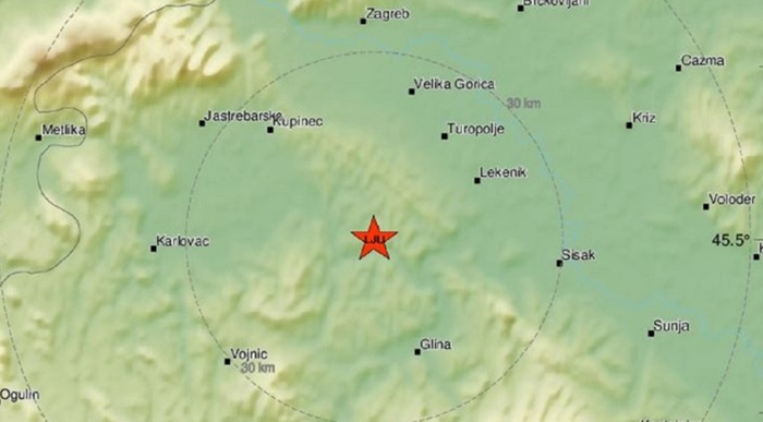 Novi potres magnitude 3.2 kod Gline