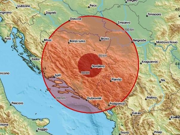 Novi potres se osjetio večeras u Sarajevu