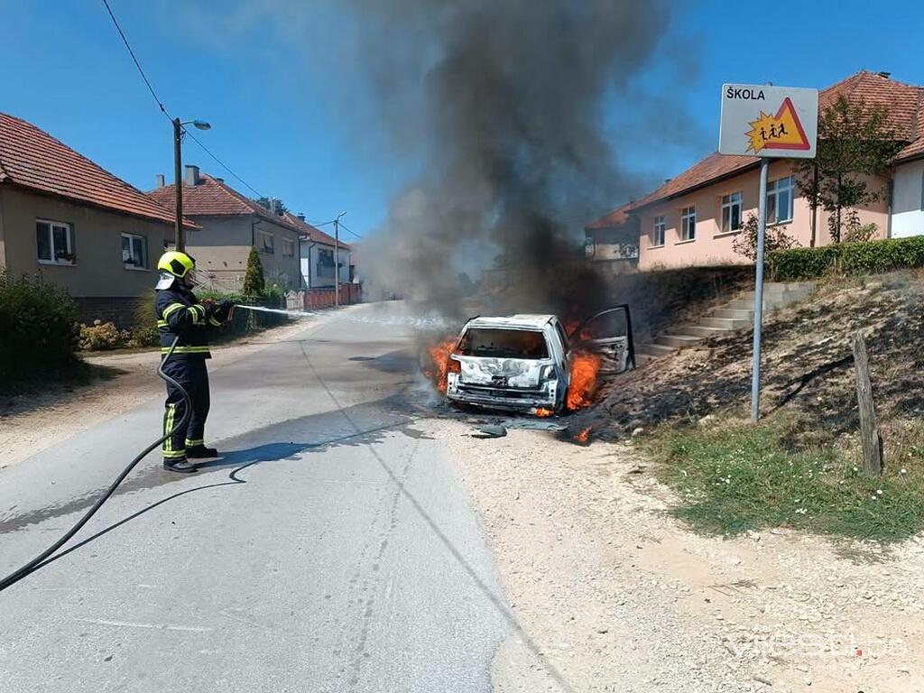 Novi požari širom TK: Gorio automobil, divlja deponija, nisko rastinje