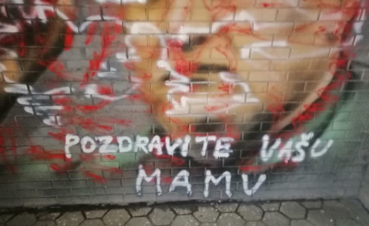 Novi Sad: Išaran mural posvećen zločincu Mladiću