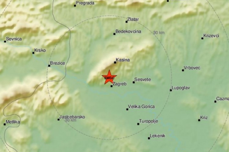 Novi slab zemljotres u Zagrebu, drugi danas