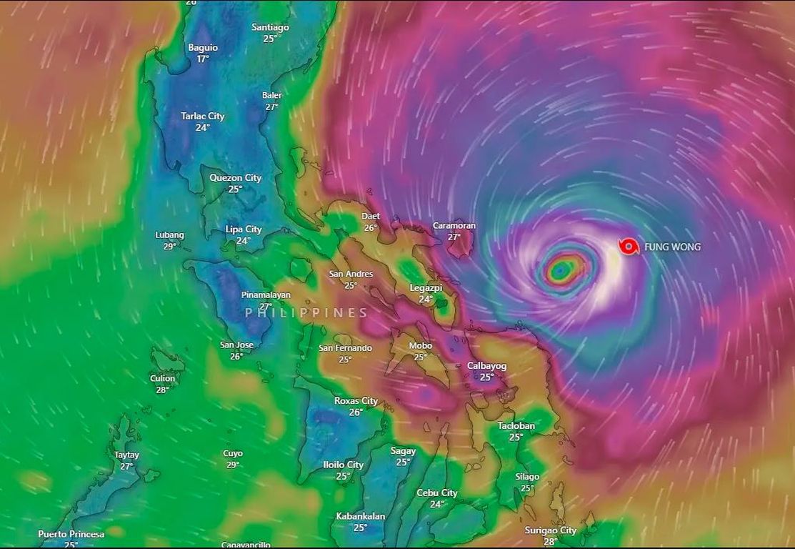 Novi supertajfun Fung-wong prijeti Filipinima: Vjetrovi do 185 km/h