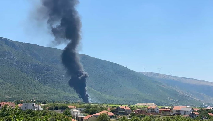 Novi veliki požar na deponiji Uborak kod Mostara