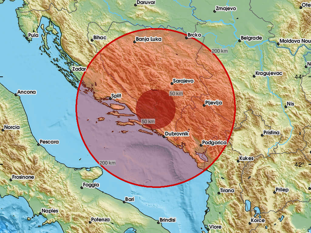 Novi zemljotres u BiH, epicentar u Širokom Brijegu