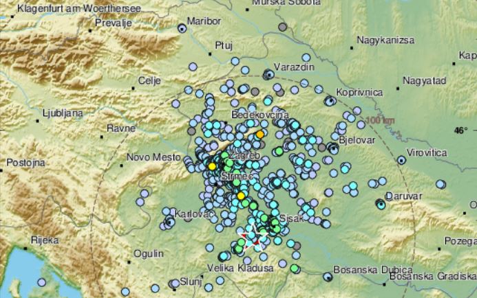 Dva zemljotresa u Hrvatskoj