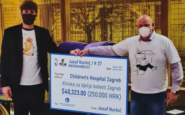 Nurkićeva donacija od 40.000 dolara bolnici u Zagrebu
