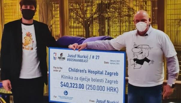 Nurkićeva donacija od 40.000 dolara bolnici u Zagrebu