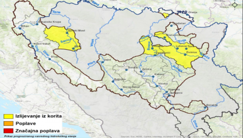 Obavještenje o prognozi vanrednog hidrološkog stanja