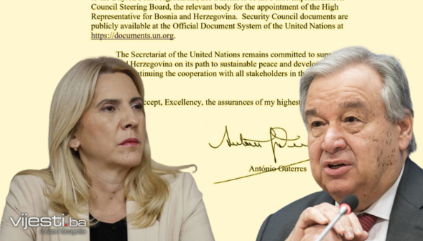 Objavljen dokument Guterresovog odgovora Cvijanović