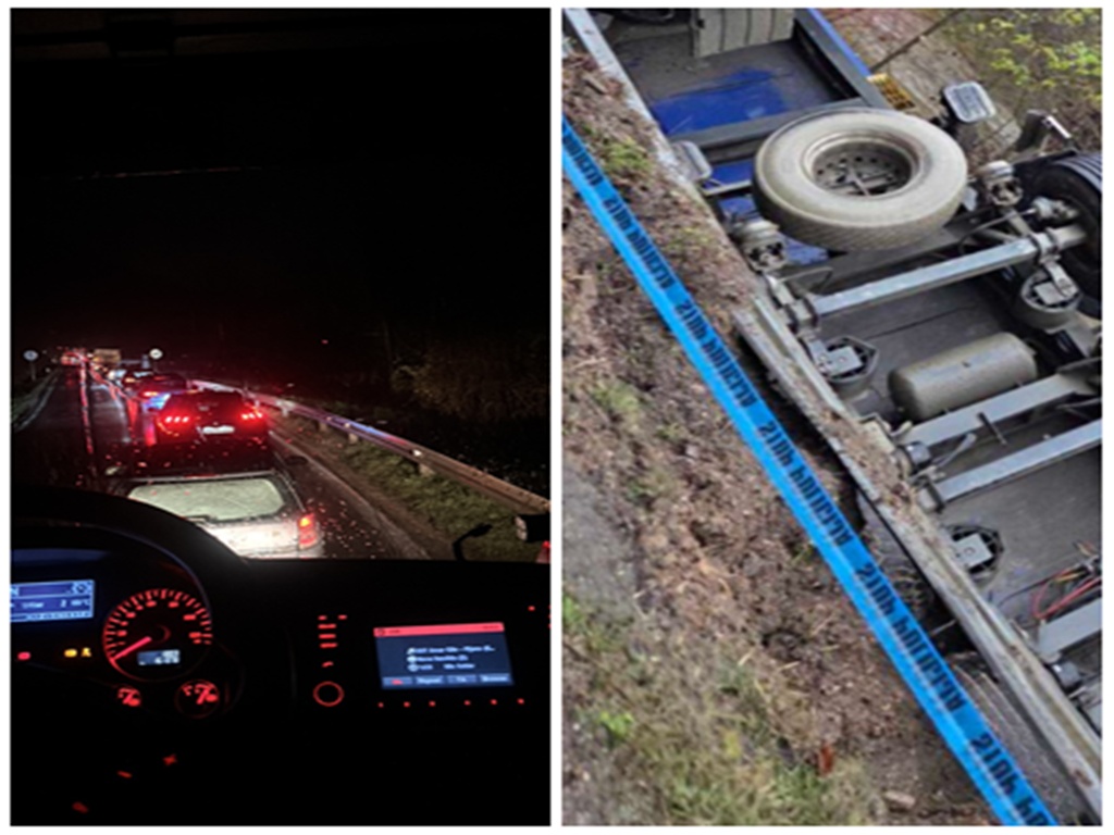 Obustavljen saobraćaj na putu Lašva - Vitez zbog prevrnutog kamiona