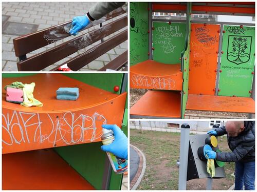 Očišćeni sramni natpisi u centru Sarajeva, Mandić: Vandali prijavljeni