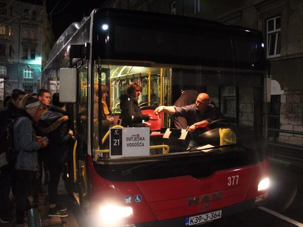 Od 13. do 16. februara u noćnim satima umjesto tramvaja voze autobusi