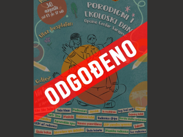 Odgođeno održavanje Porodičnog i ekološkog dana ispred Vile Braun