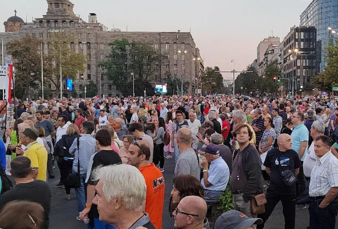 Održan 22. protest "Srbija protiv nasilja" u Beogradu
