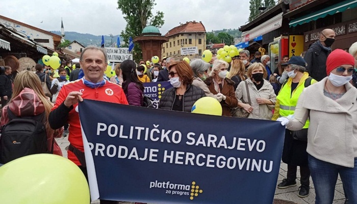 Održan protestni skup opozicije u Sarajevu