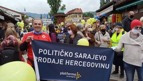 Održan protestni skup opozicije u Sarajevu