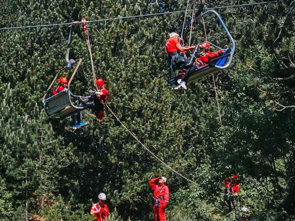 Održana obuka spašavanja sa žičare na Blidinju