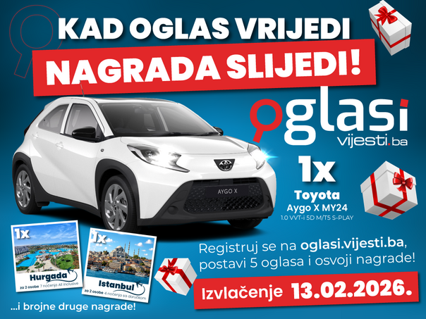 Oglasi.vijesti.ba pokreću veliku nagradnu igru – osvoji auto, putovanja...