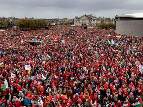 Ogromna podrška Palestincima: Četvrtina miliona ljudi marširalo ulicama Amsterdama