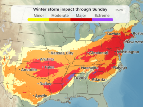 Ogromna zimska oluja paralizirala SAD: Otkazano skoro 12.000 letova