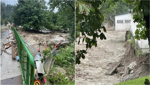 Ogromne poplave u Sloveniji: Bujice nose auta, ljudi na krovovima