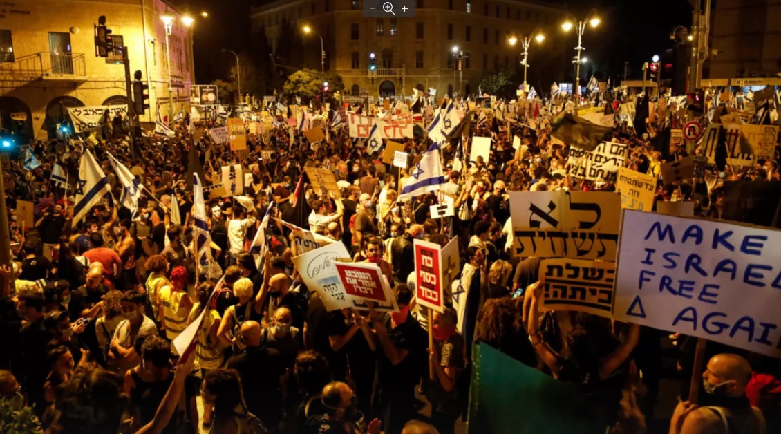 Oko 50.000 ljudi na ulicama Jeruzalema protestvovalo protiv Netanyahua