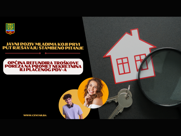 Općina Centar refundira troškove poreza na promet nekretnina ili plaćenog PDV-a