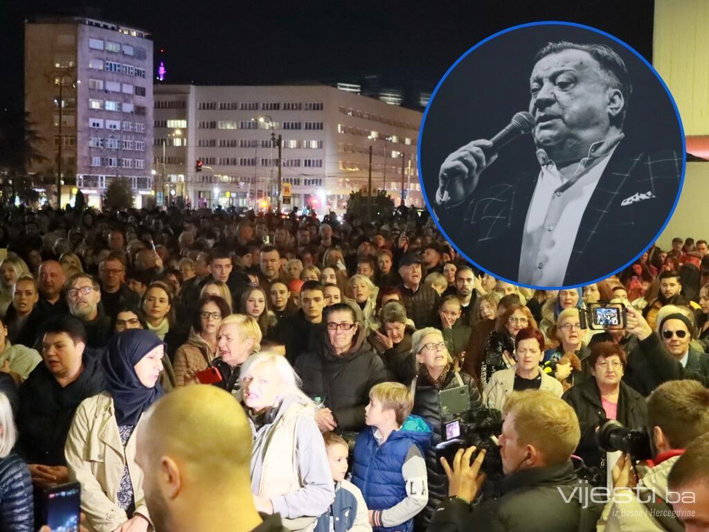 Suze i pjesma: Pogledajte kako se Sarajevo oprostilo od Halida Bešlića