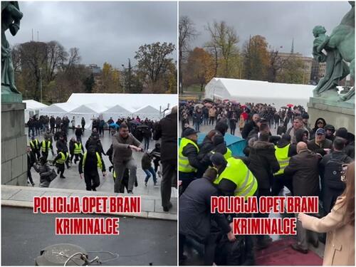 Opšta tuča ispred Skupštine Srbije: Opozicija i ćaci u klinču
