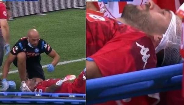 Ospina doživio tešku povredu glave, iznesen s terena i prebačen u bolnicu