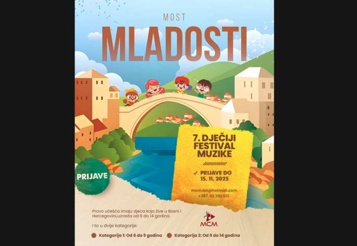 Otvoren javni poziv za 7. dječji festival muzike "Most mladosti"