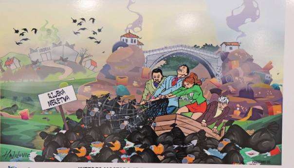 Otvorena izložba karikatura 'Uborak - da nije žalosno bilo bi smiješno'