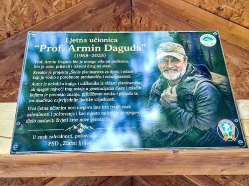 Otvorena Ljetna učionica "Prof. Armin Daguda": Ljubav prema planini prenosio na mlade