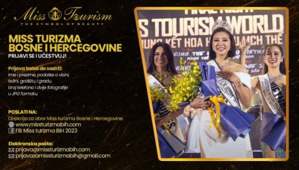 Otvorene prijave: Traži se Miss turizma BiH 2023!