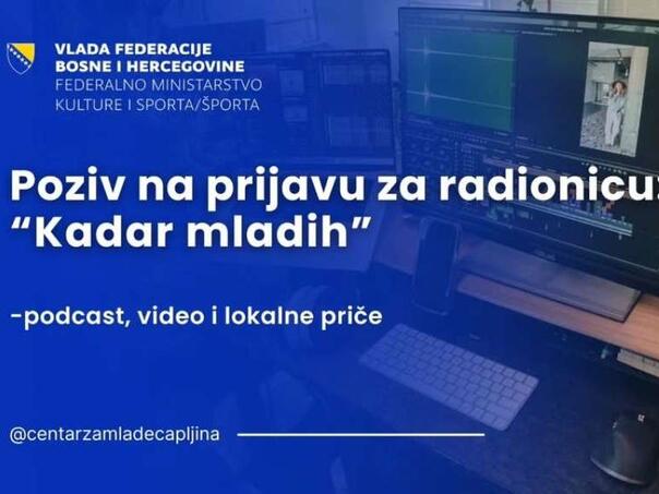 Otvorene prijave za besplatne radionice video montaže za mlade