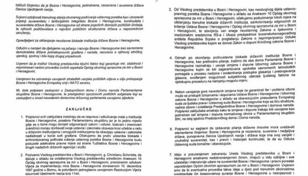 Ovo su zaključci koje su potpisali predstavnici opozicije u FBiH
