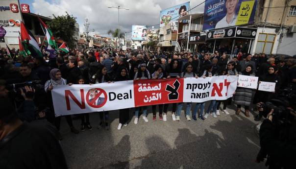 Palestinci u Izraelu protestovali protiv Trumpovog "mirovnog plana"
