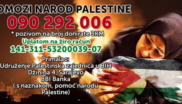 Palestinska zajednica u BiH najavila skup podrške palestinskom narodu