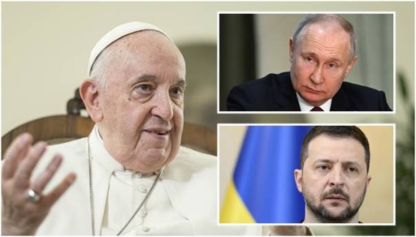 Papa Franjo želi poslati lične mirovne izaslanike Putinu i Zelenskom