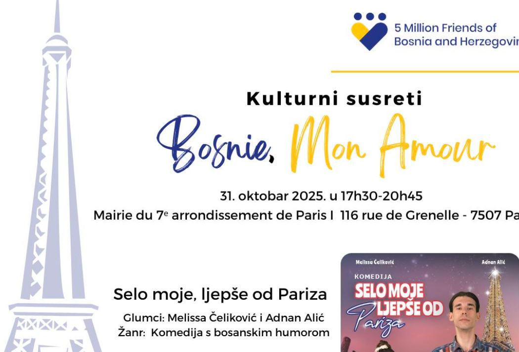 Pariz domaćin kulturnog događaja "Bosnie, Mon Amour“: Bosanska tradicija, humor i muzika