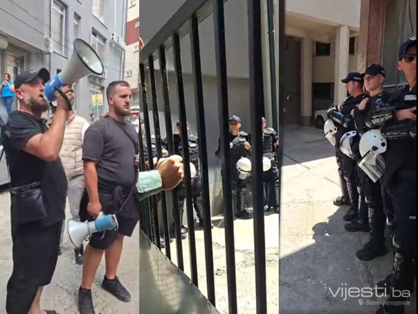 Pazarom se ori "sloboda za junake": Građani ispred suda traže puštanje uhapšenih