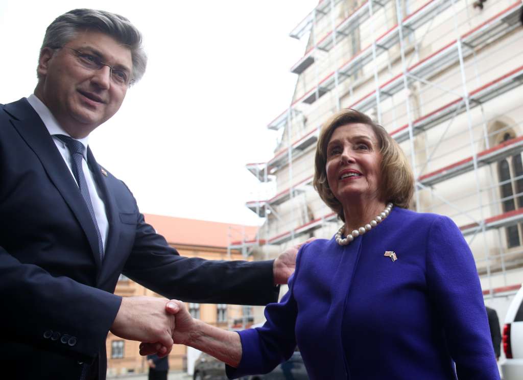 Pelosi sa Plenkovićem: 'Zahvaljujemo Hrvatskoj na liderstvu'