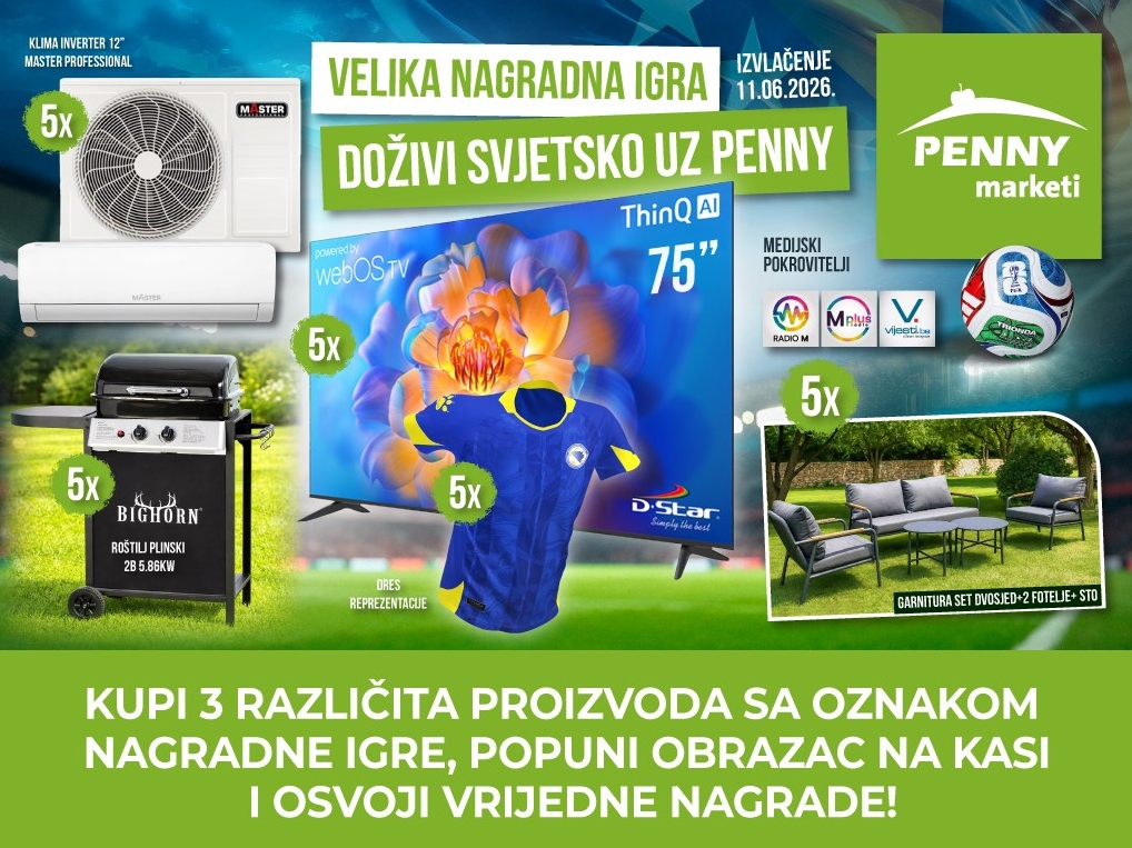 PENNY marketi dijele 25 vrijednih nagrada: Evo detalja