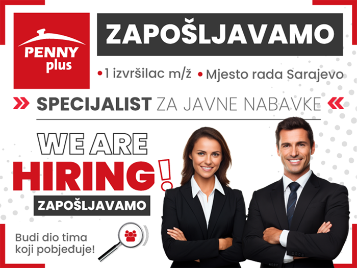 Penny plus otvorio oglas za poziciju specijaliste za javne nabavke